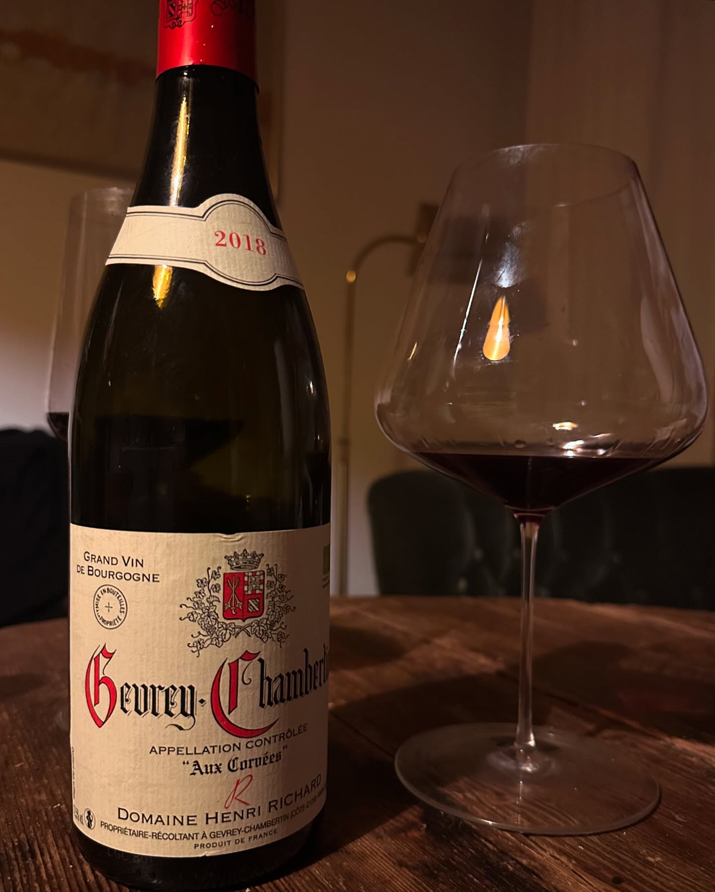 Gevrey Chambertin Aux Corvées 2018, Henri Richard I love thi...