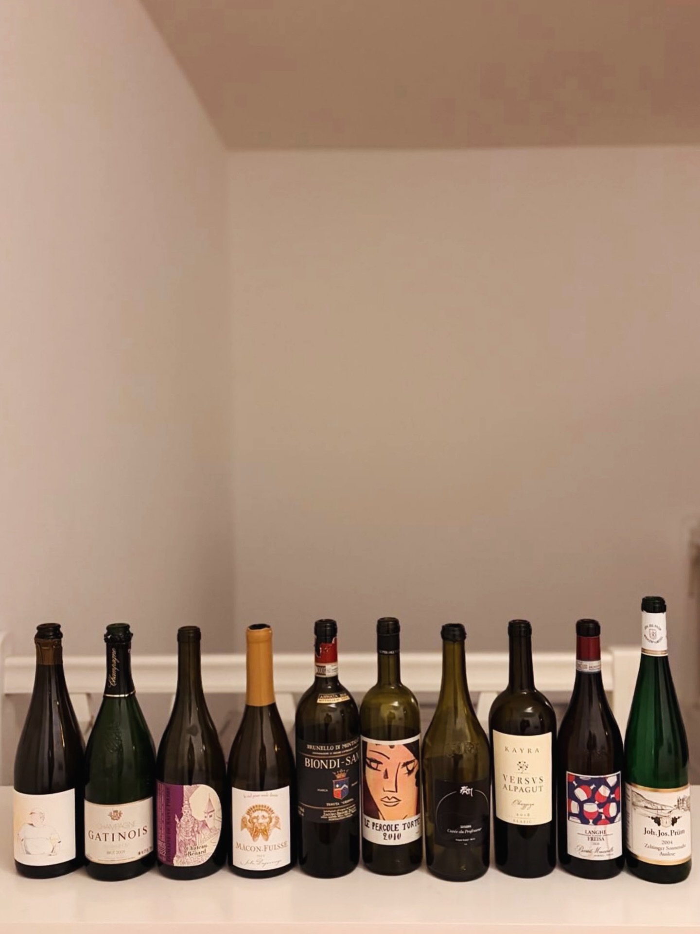 A feast with friends I met through wine, thanks to wine. Bottles from the cellar, bottles from the guests, wines from fo...